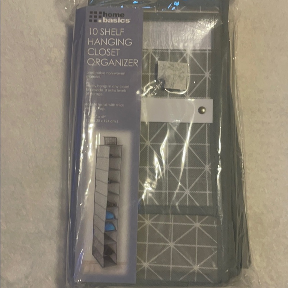 NEW IN PACKAGE 10 SHELF HANGING CLOSET ORGANIZER